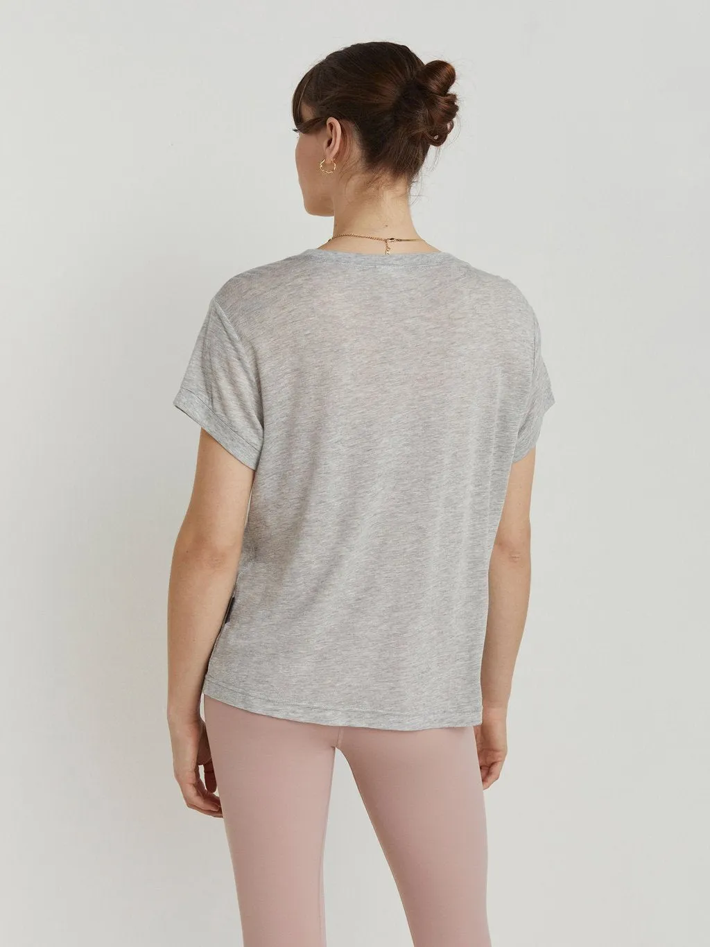 Madison Tee, Light Grey Marl