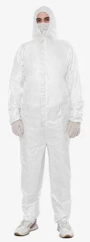 Medical Overall Gown Safety Disposable Coveralls White Protective Suit Premium