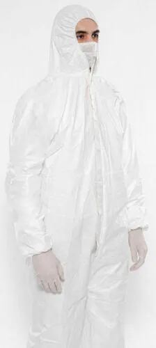 Medical Overall Gown Safety Disposable Coveralls White Protective Suit Premium