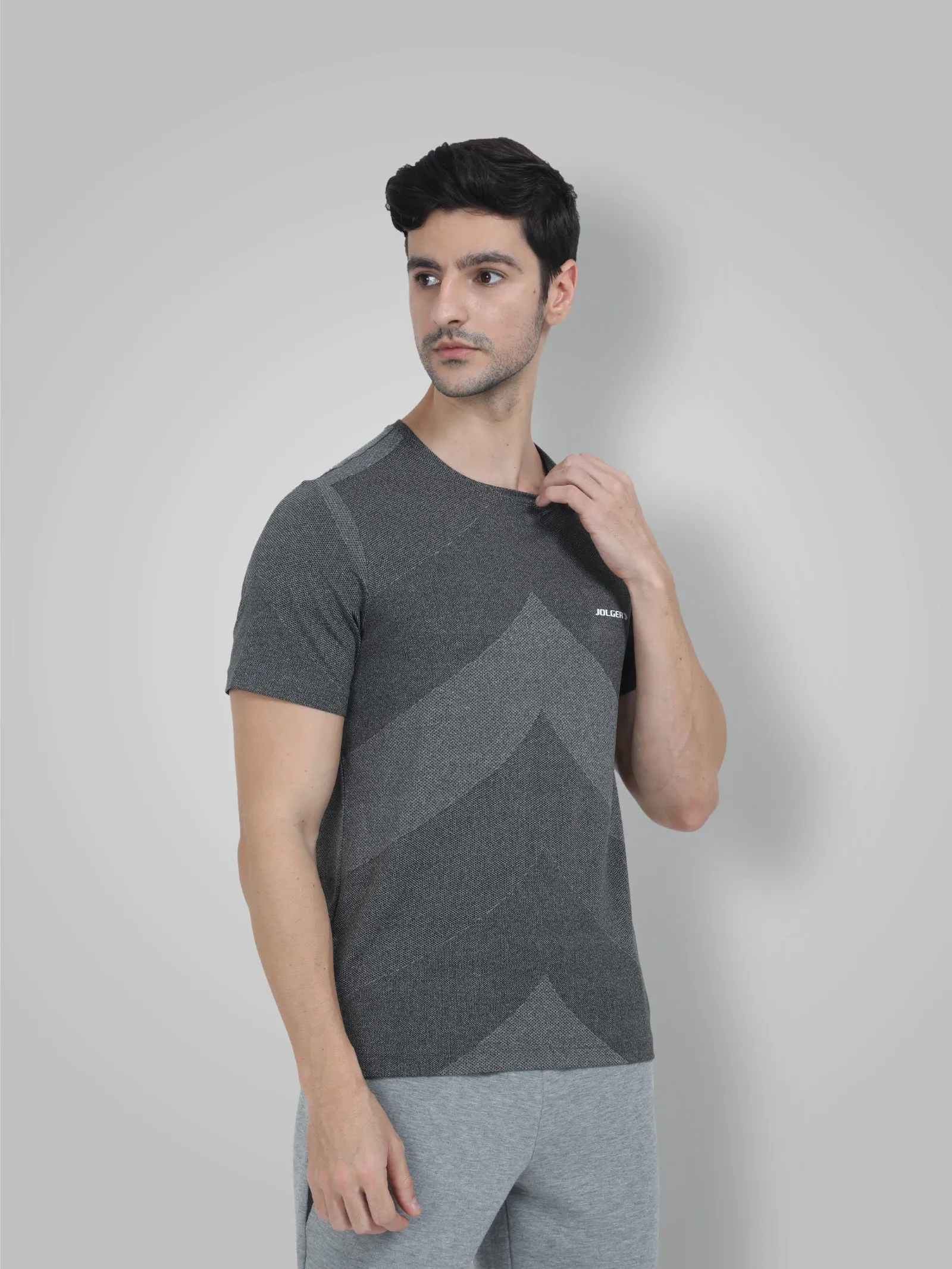 Men's Round Neck Quick Dry Breathable Gym T-Shirt