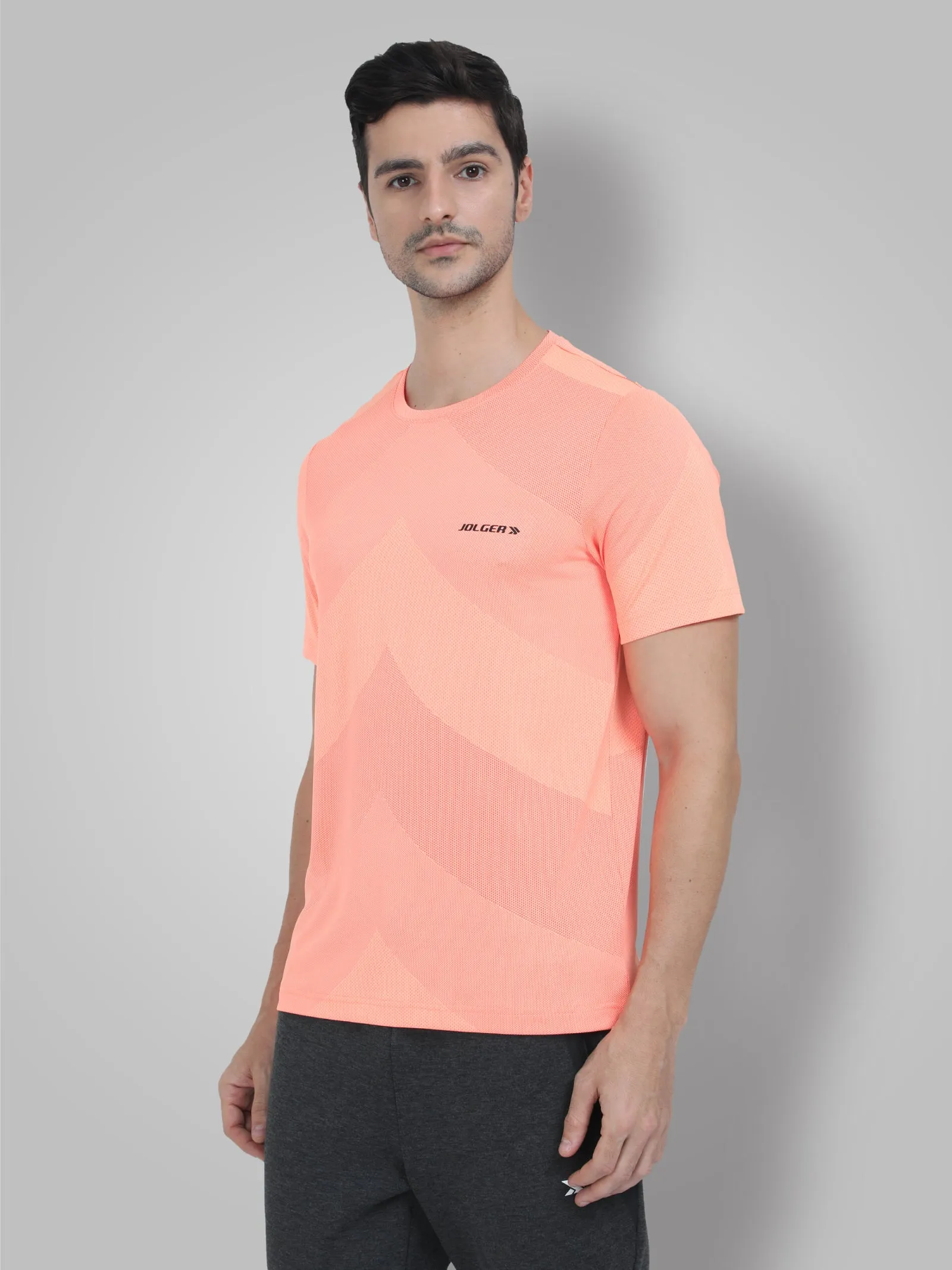 Men's Round Neck Quick Dry Breathable Gym T-Shirt