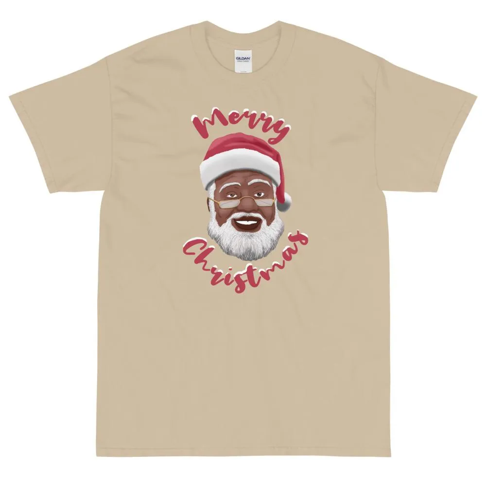 Merry Christmas (Black Santa Claus) Short Sleeve T-Shirt