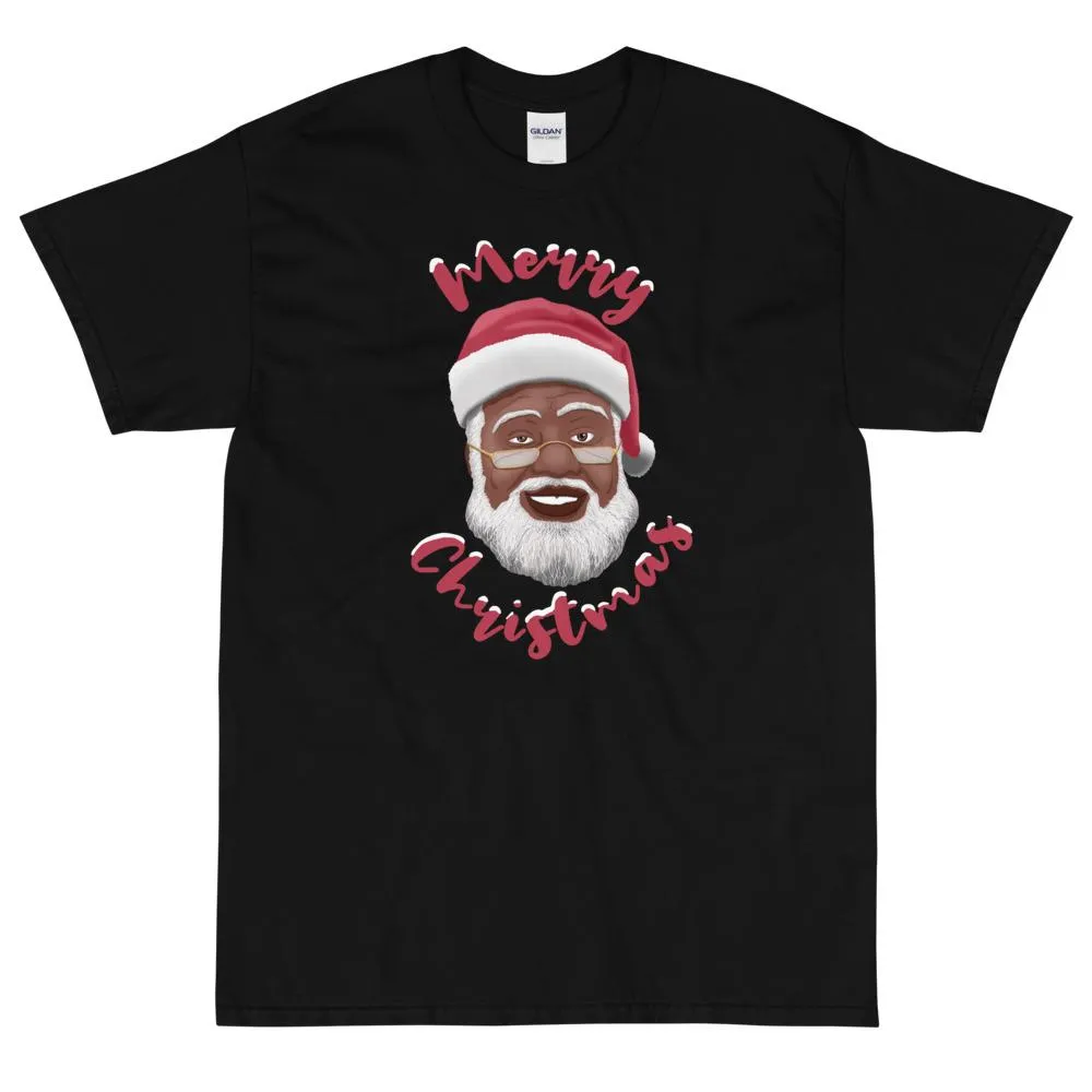 Merry Christmas (Black Santa Claus) Short Sleeve T-Shirt