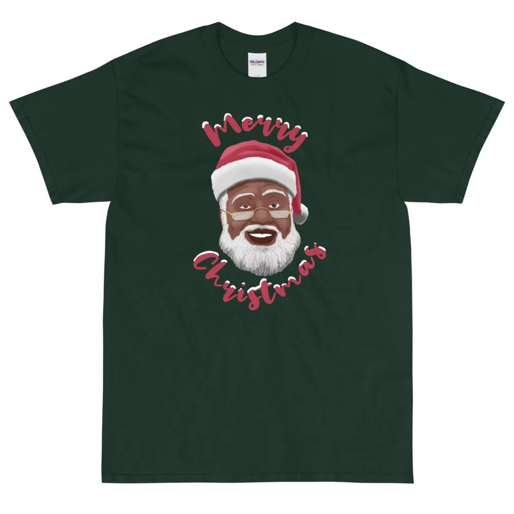 Merry Christmas (Black Santa Claus) Short Sleeve T-Shirt