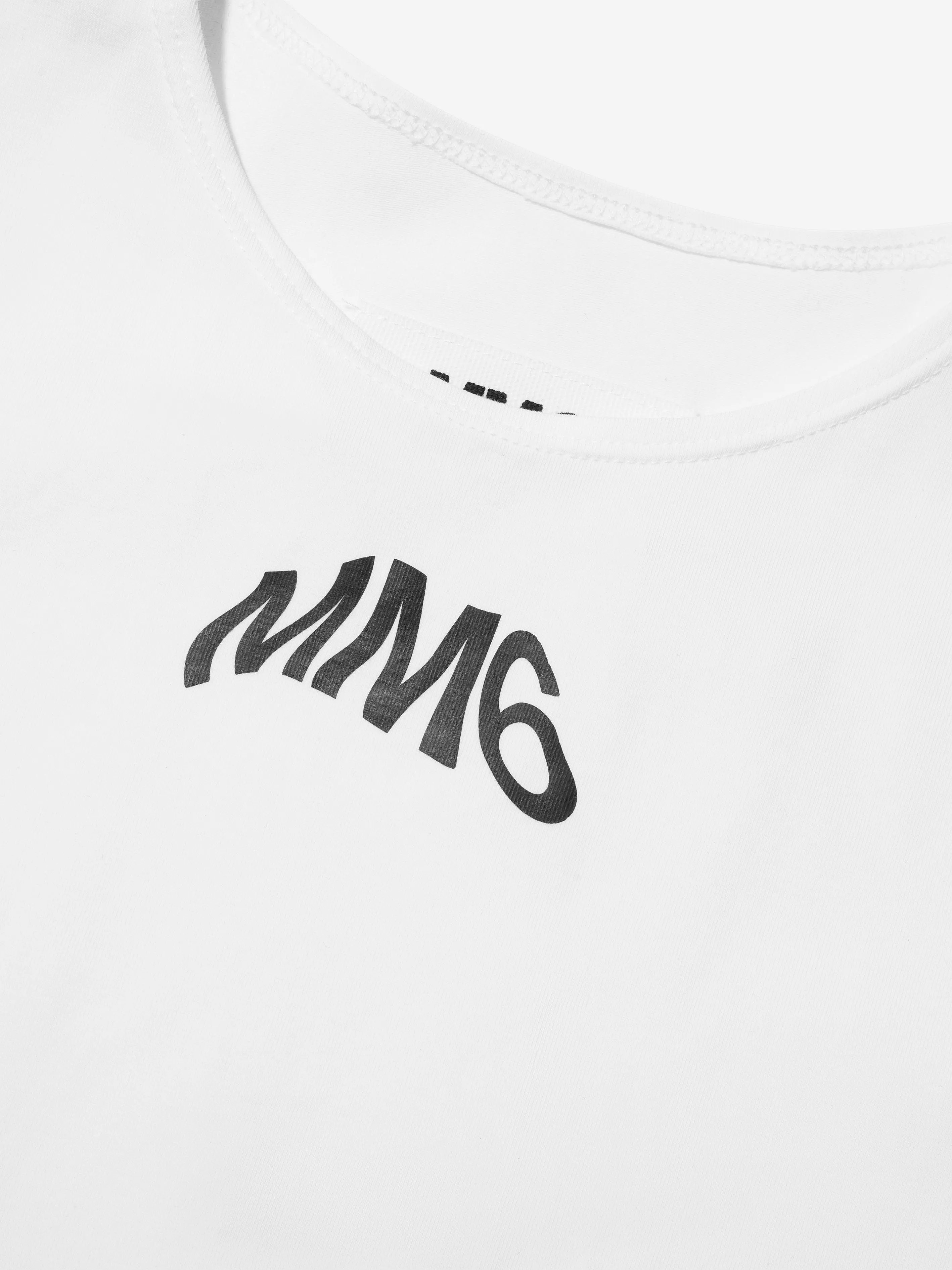 MM6 Maison Margiela Kids Logo Bodysuit In White