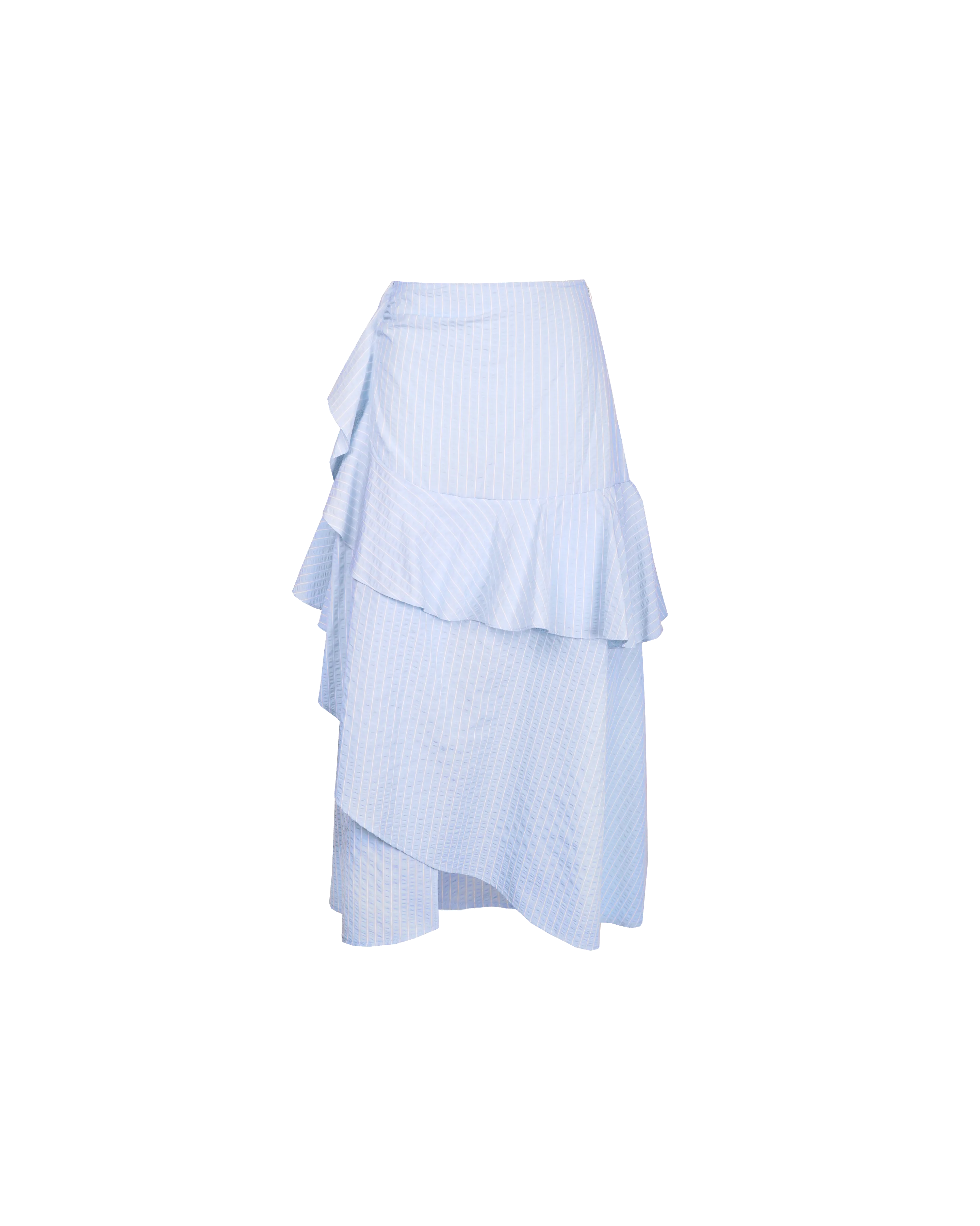 MONACO MIDI SKIRT BLUE STRIPE