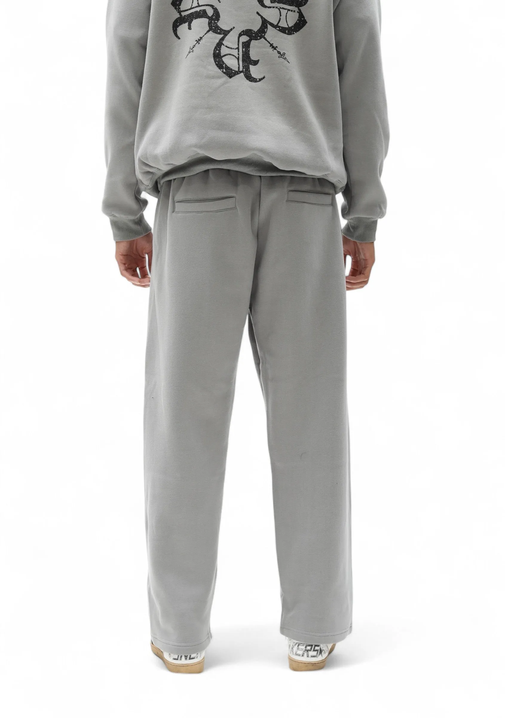 Monogram Essential Straight Leg Sweats Grey