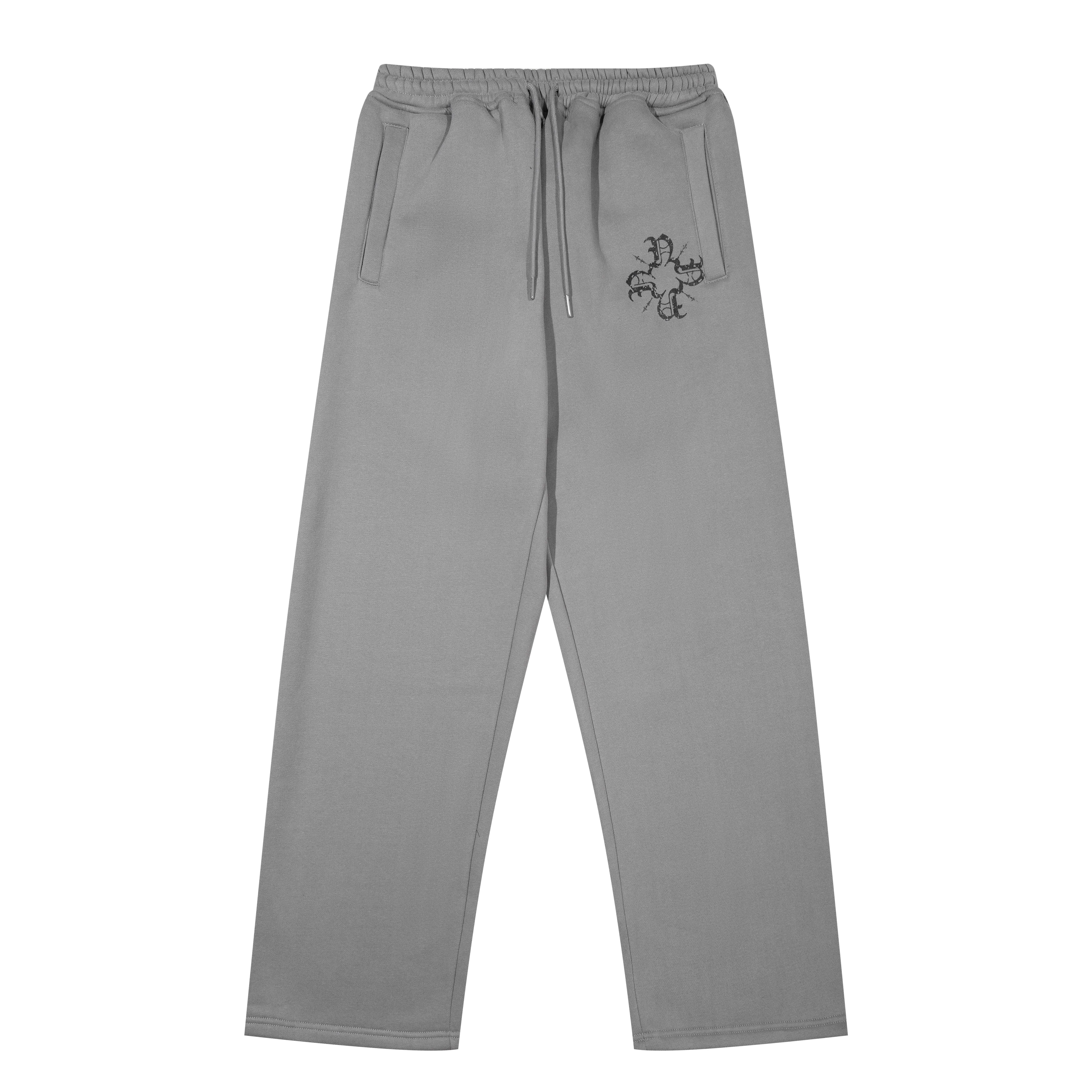 Monogram Essential Straight Leg Sweats Grey