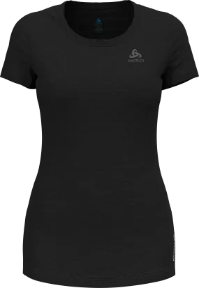 Odlo Women&#x27;s BL Top Crew Neck S/S Natural Performance Black | Buy Odlo Women&#x27;s BL Top Crew Neck S/S Natural Performance Black here | Outnorth