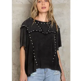 Pearl Sleeve Top