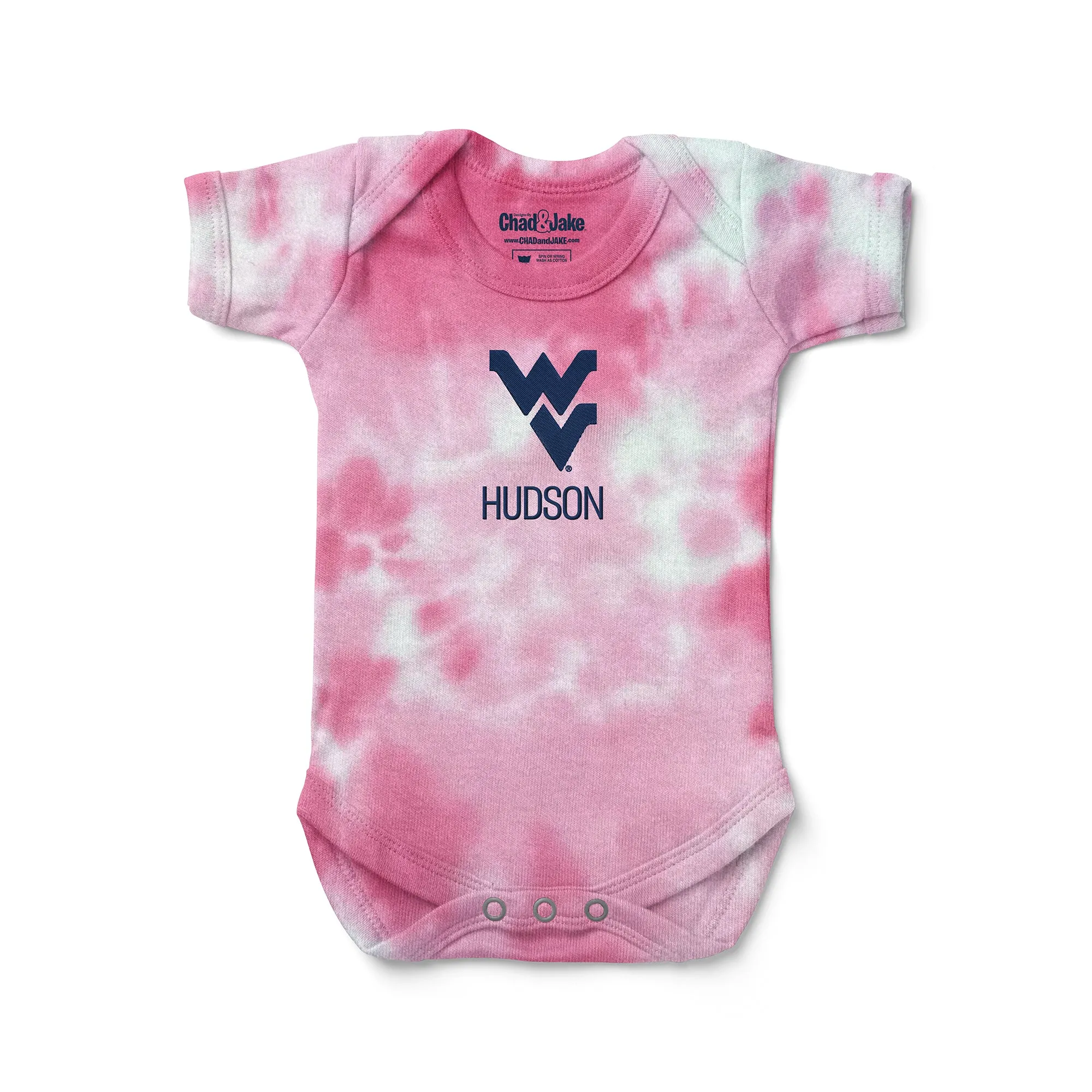 Personalized West Virginia Mountaineers Tie Dye Bodysuit