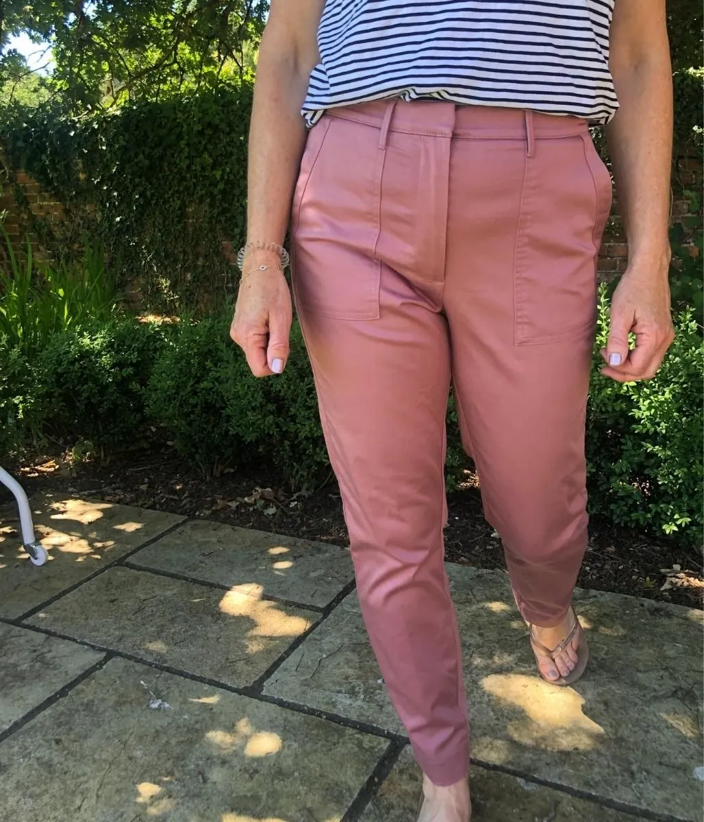 Pink Smart Cargo Trousers