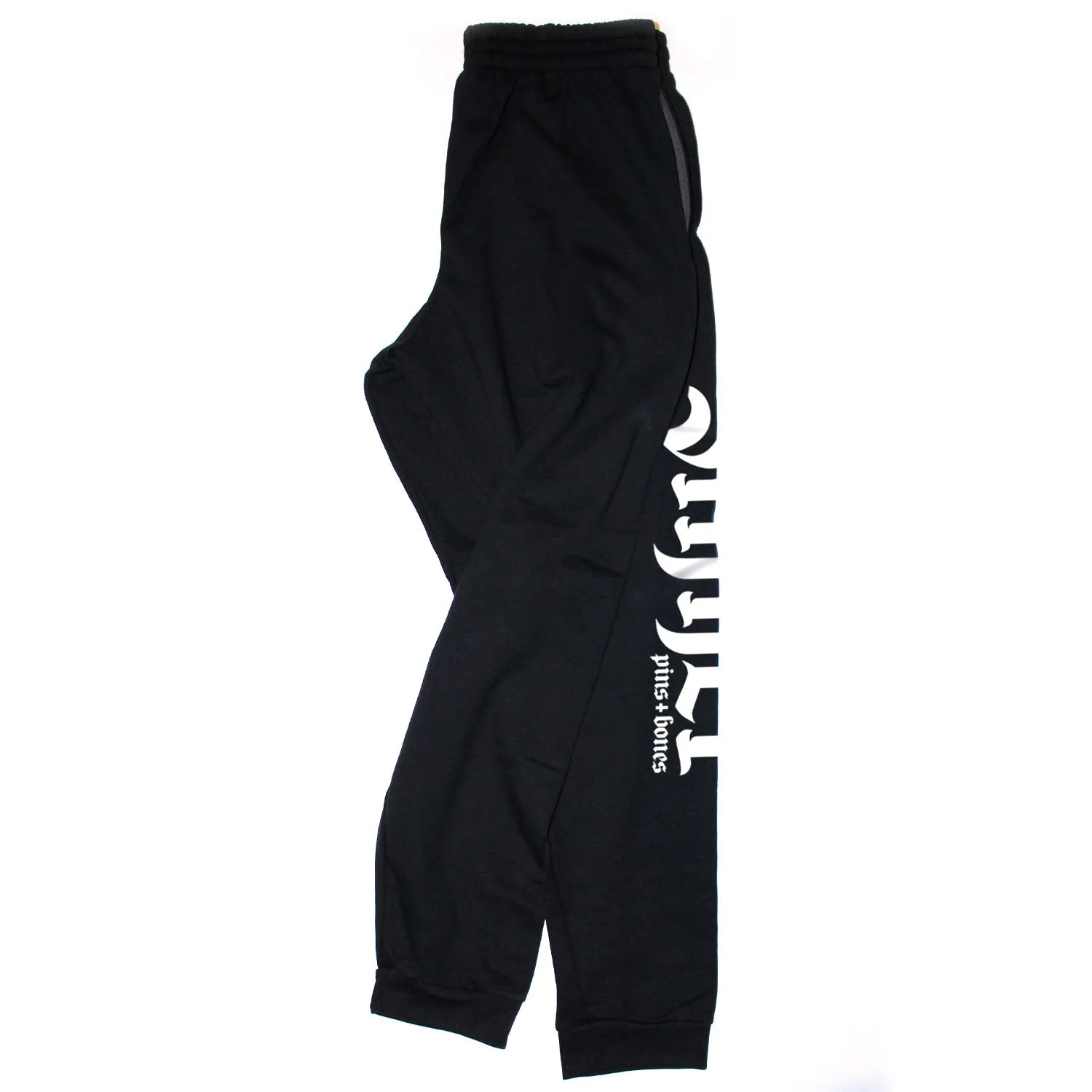 Pins & Bones Sinner, Black Gothic Jogger Sweatpants, Alternative Fashion