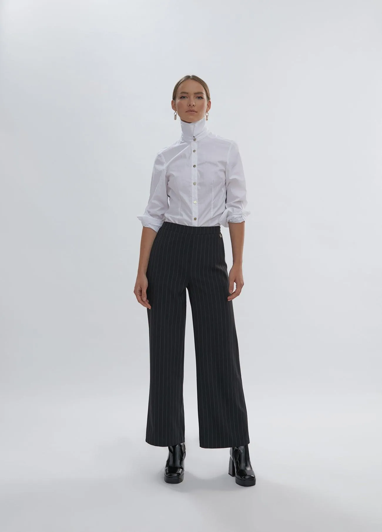 Pinstripe trousers