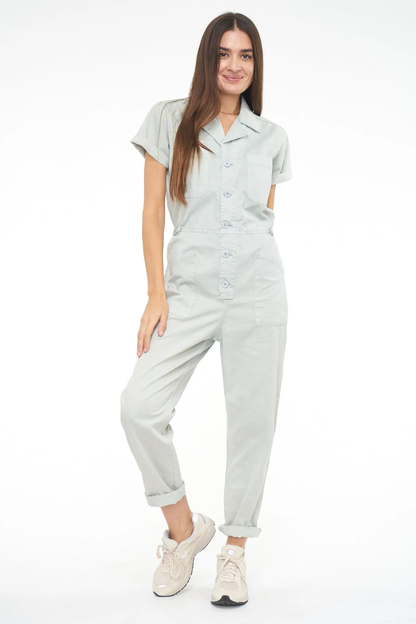 Pistola Grover Short Sleeve Field Worker Jumpsuit - Blue Frost