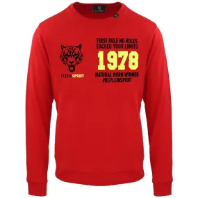 Plein Sport Natural Born Winner Logo Red Jumper