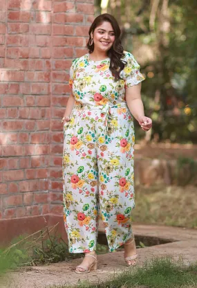 Plus Size Floral Fairy Sky Jumpsuit