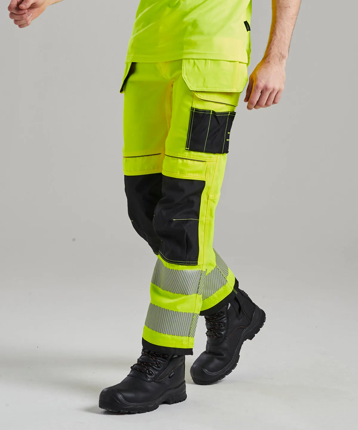 PW3 Hi-vis holster work trousers (T501) regular fit | Orange/Black