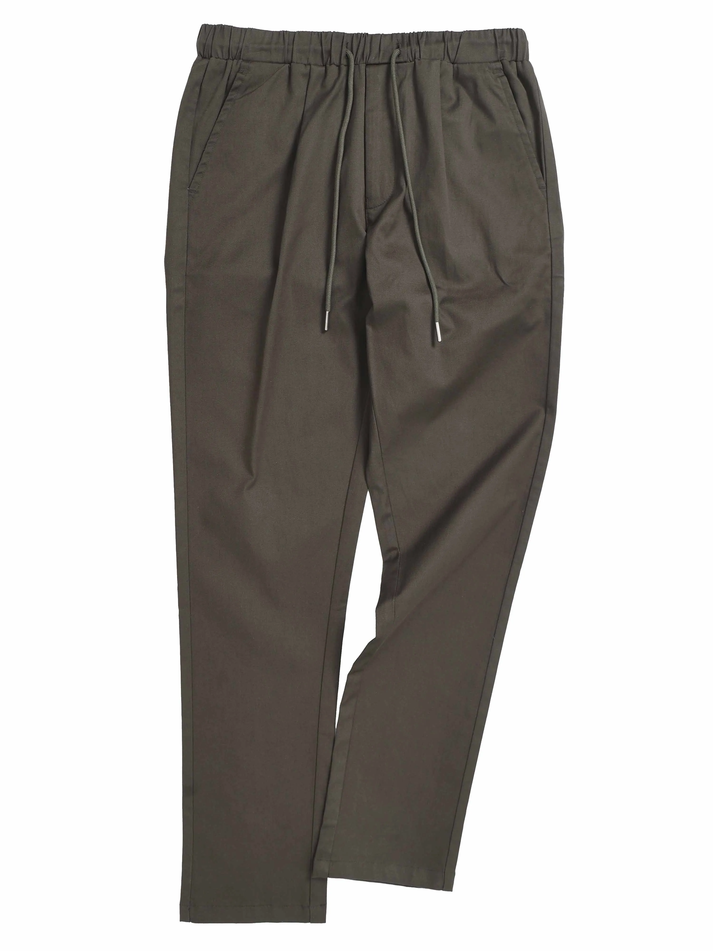 Rich Cotton Olive Flexi Waist Ankle Pant