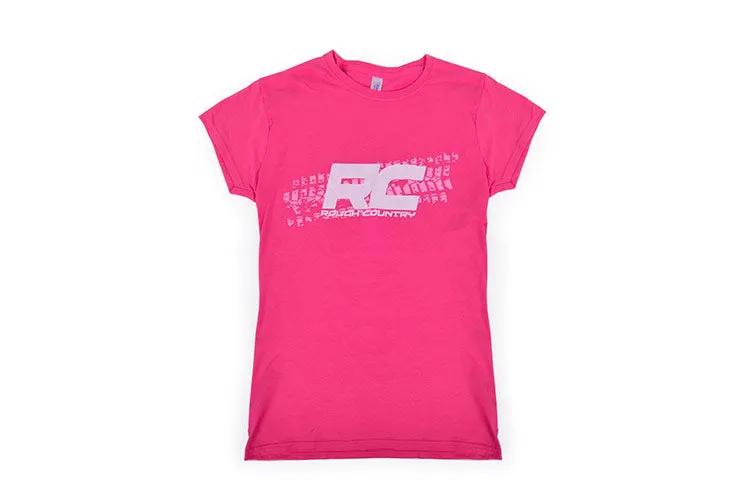 Rough Country T-Shirt - Women Fts Fit - Pink - Size L