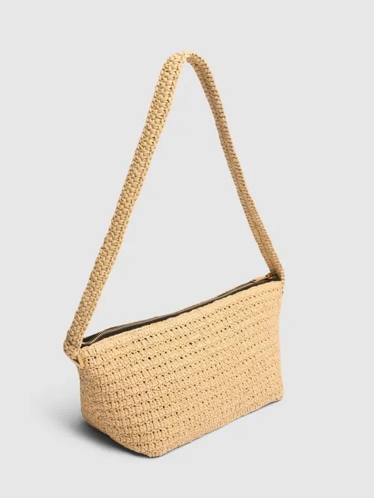 Saint Laurent   Tuc raffia effect crossbody bag 