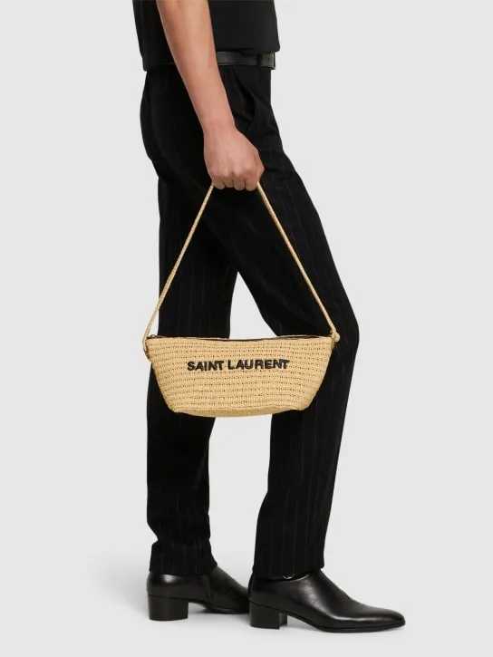 Saint Laurent   Tuc raffia effect crossbody bag 