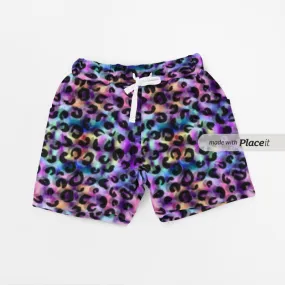 Sale Double Layer Jazzy Shorts | Rainbow Leopard