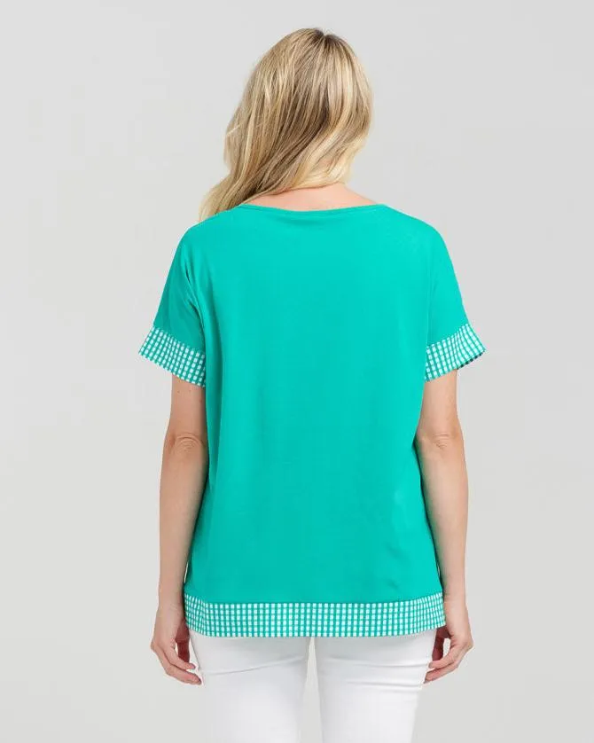 Seduce Luna Top - Green Check