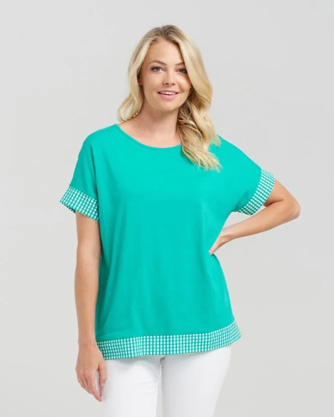 Seduce Luna Top - Green Check