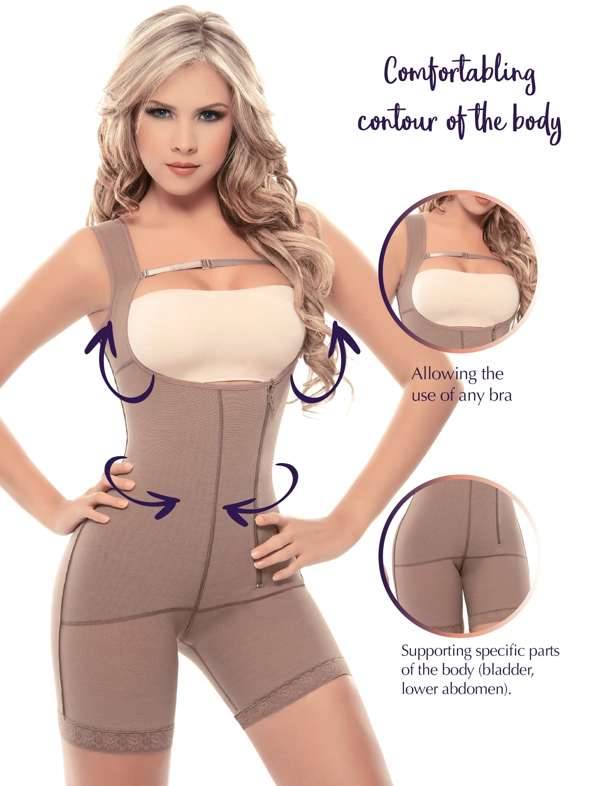 Siluet 1013 Postsurgical Slimming Braless Body Shaper