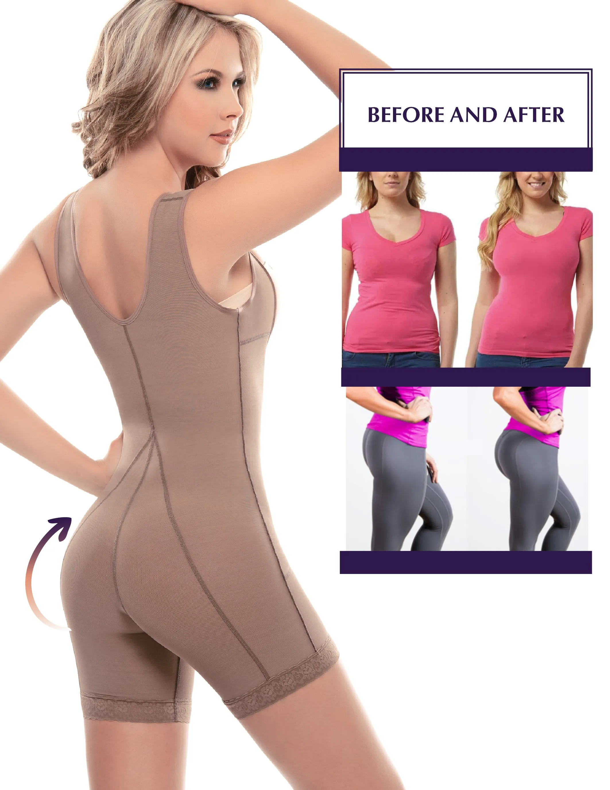 Siluet 1013 Postsurgical Slimming Braless Body Shaper