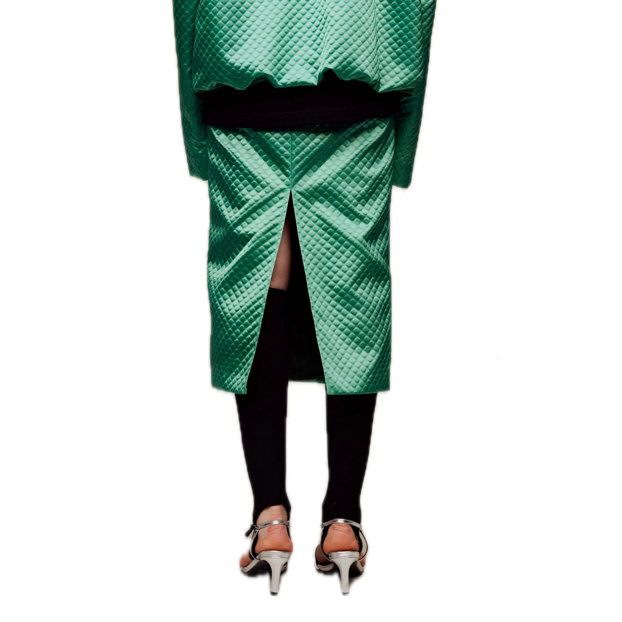 Slit Midi-skirt in Green