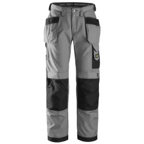 Snickers 3213 Craftsmen Holster Pocket Trousers, Rip-Stop Grey/Black