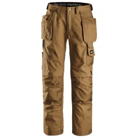 Snickers 3214 Craftsmen Holster Pocket Trousers, Canvas  Brown