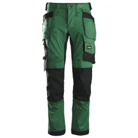 Snickers 6241 AllroundWork, Stretch Work Knee Pad Trousers Holster Pockets Forest Green