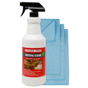 Stone Pro Crystal Clean - Quart & Cloths