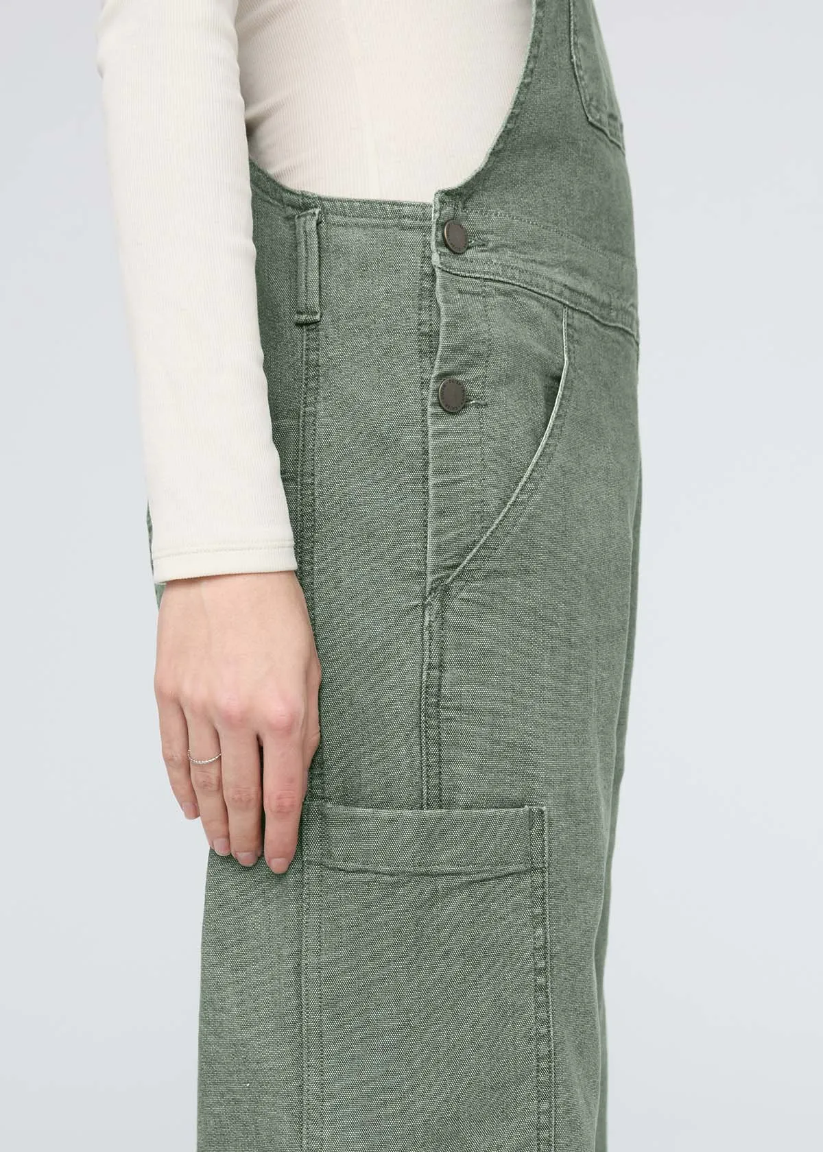 Stretch Canvas Overall - Pine