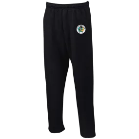 Sunny Parrot Open Bottom Sweatpants with Pockets