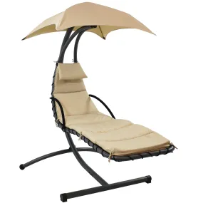 Sunnydaze Floating Chaise Lounge Chair with Canopy