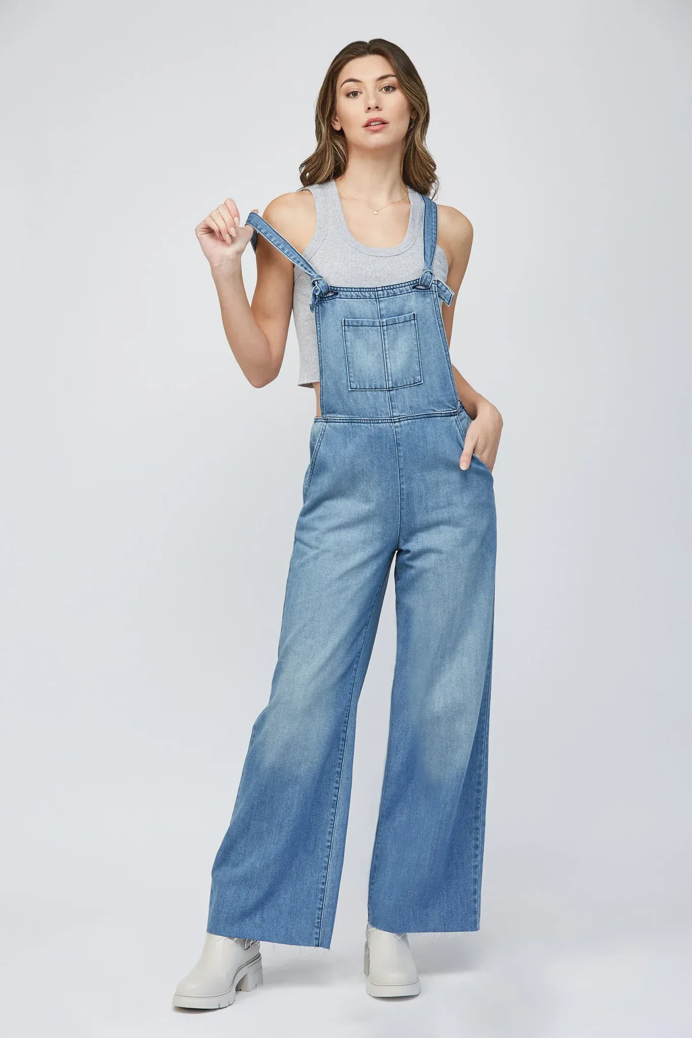 Super Soft Straight Overall, Denim