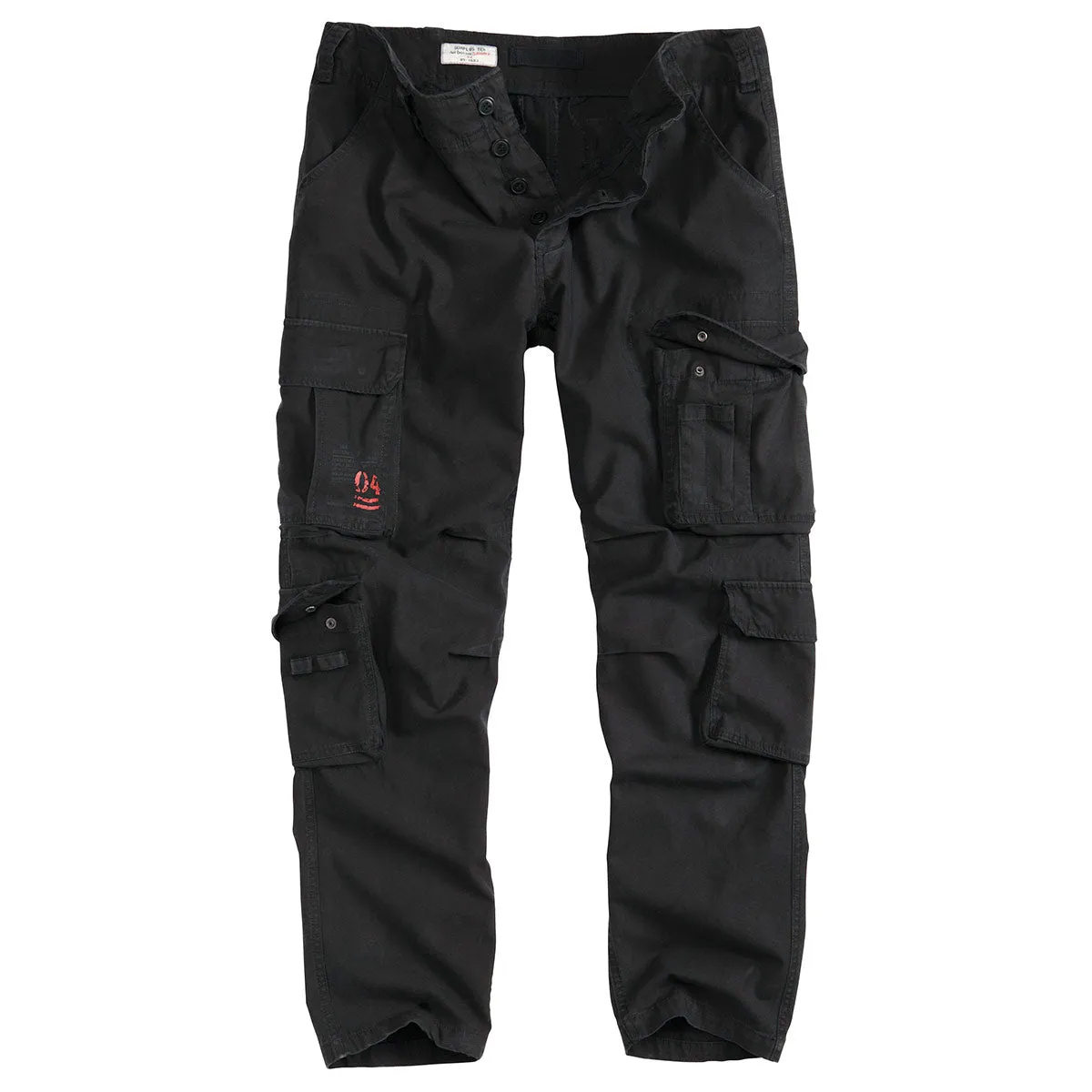 Surplus Airborne Slim Fit Cargo Trousers Black