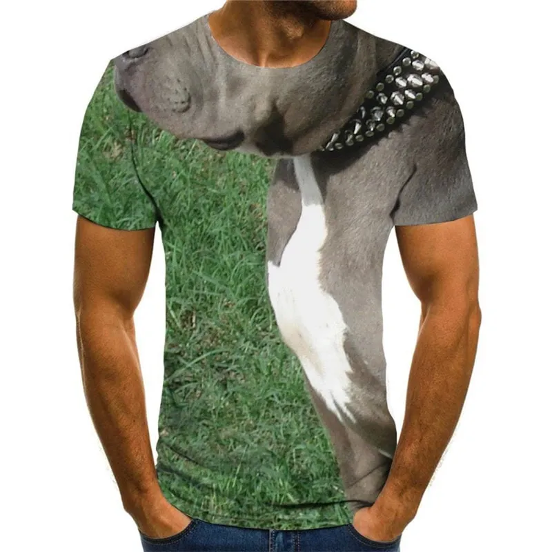 t shirts dog Puppy Cute animal Novelty 3D shirt men's art costume big Smart dogs Cool