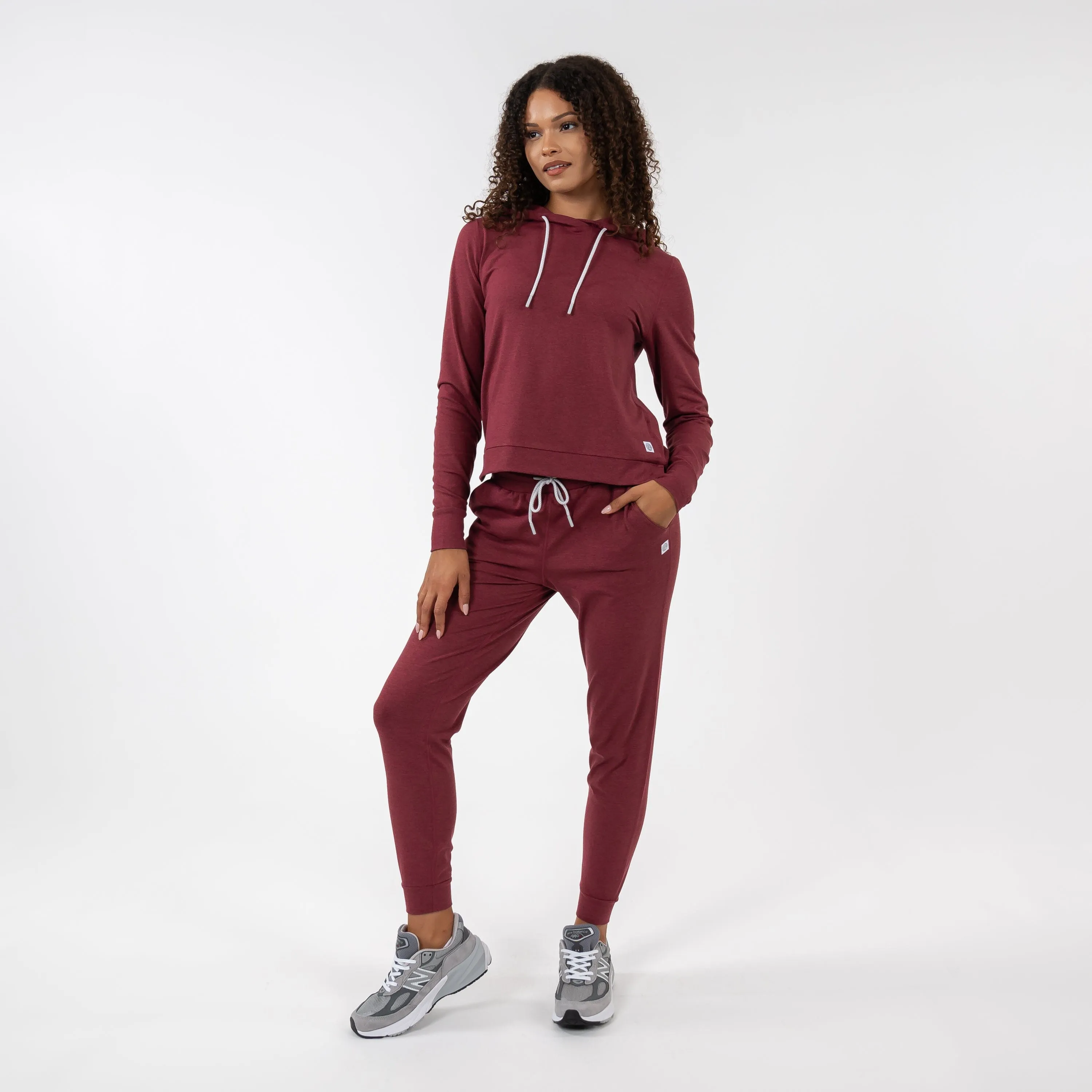 Tempo Performance Jogger | Heather - Red Card Red/Merlot