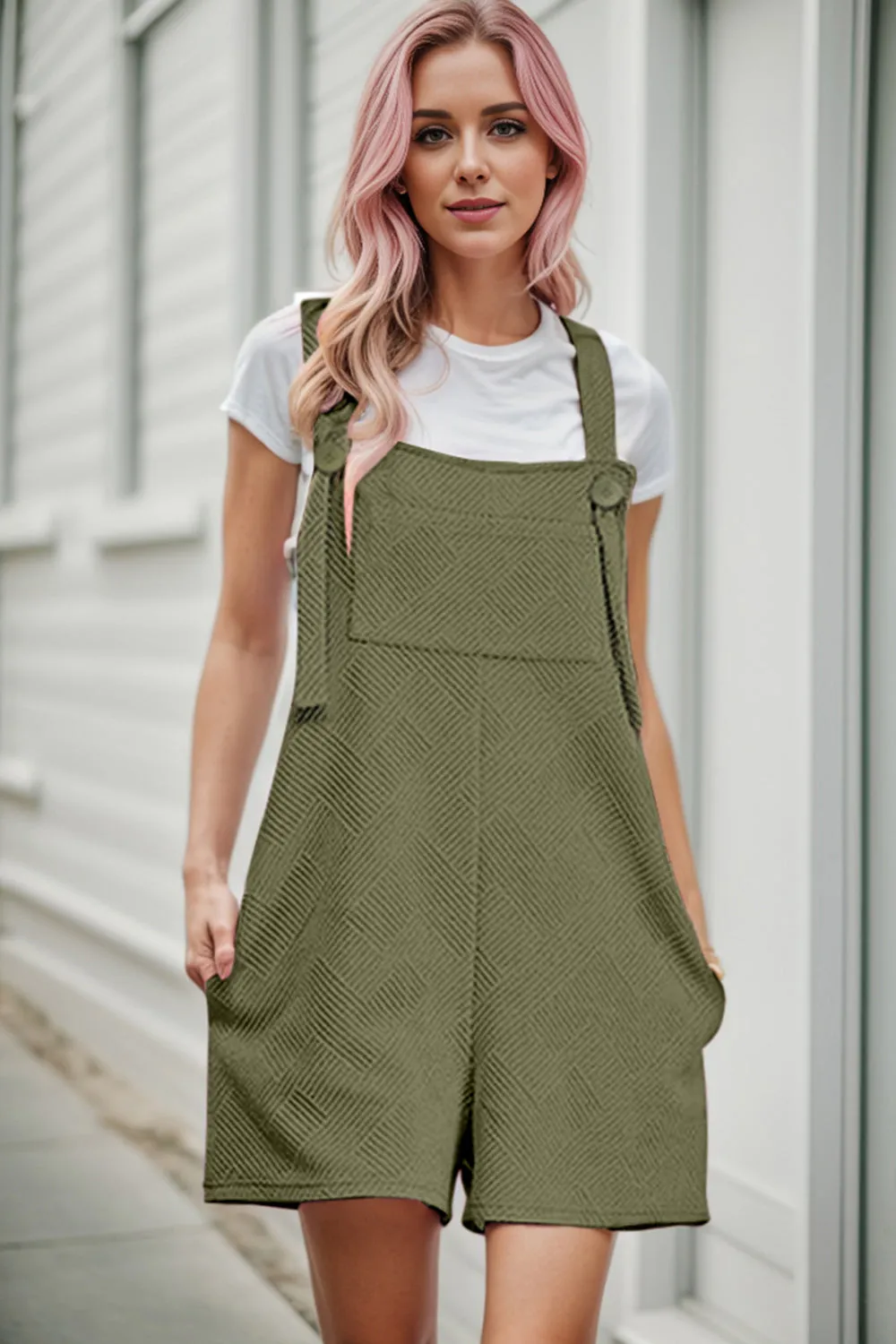 Textured Overall with Pockets