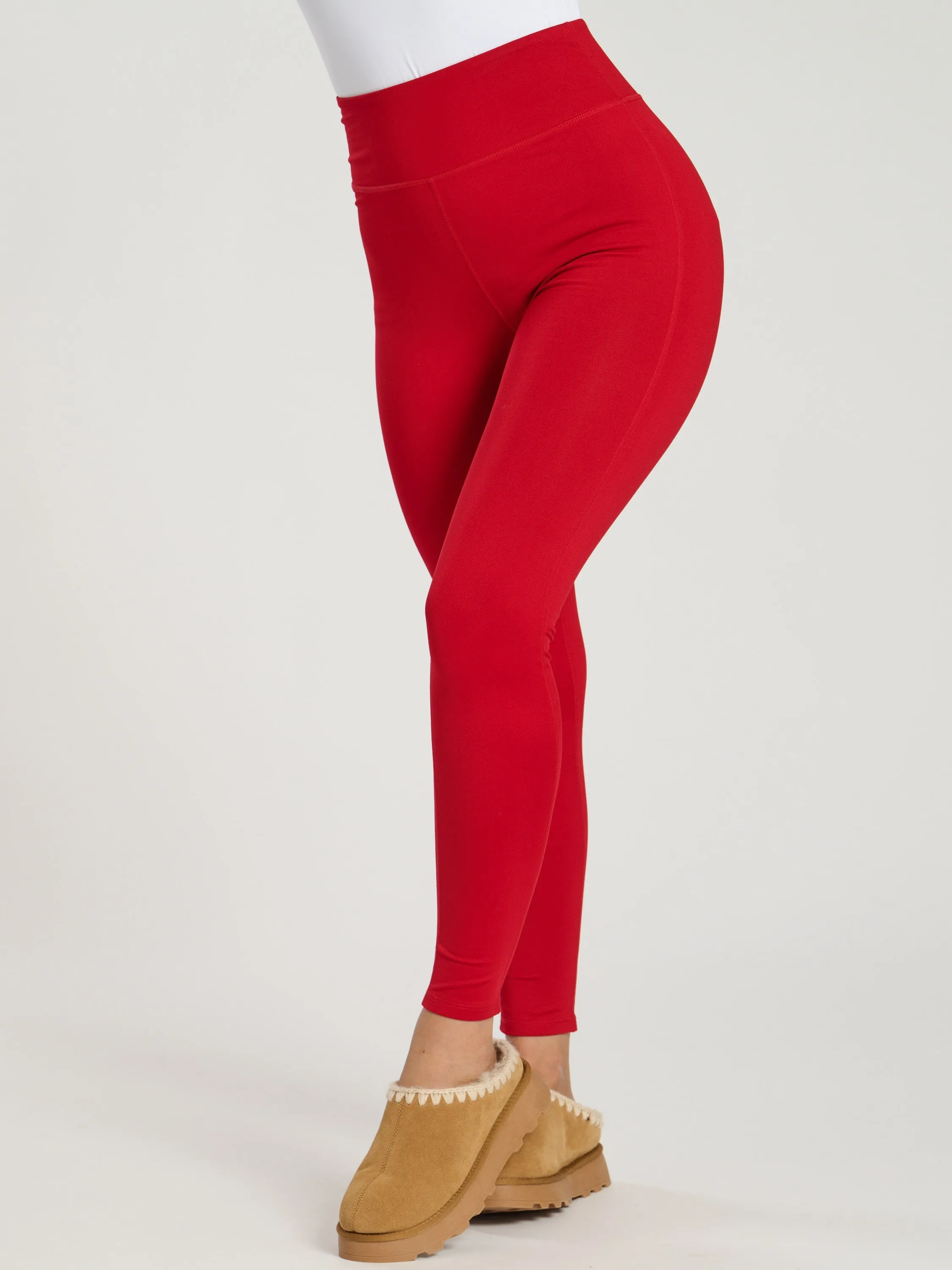 The 'Alpine' base layer legging in cherry