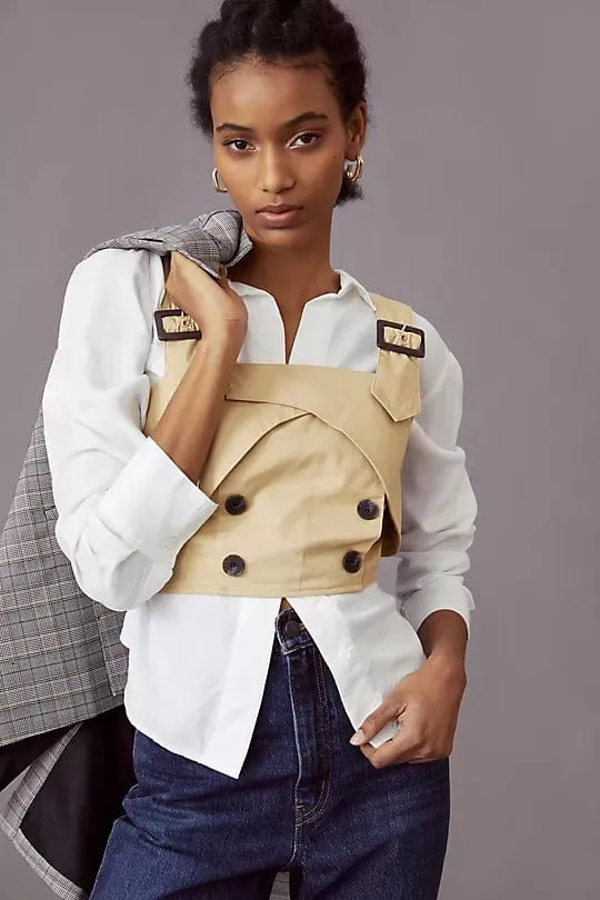 Trench Buttoned Blouse - Light Sand