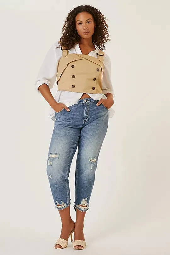 Trench Buttoned Blouse - Light Sand