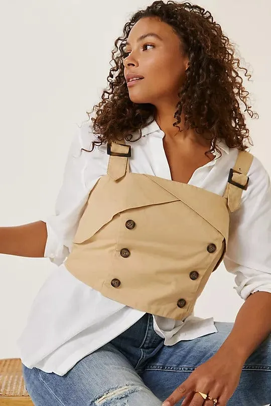 Trench Buttoned Blouse - Light Sand