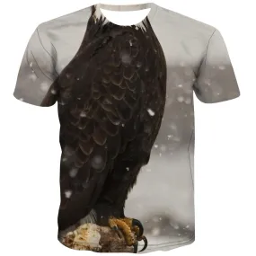 USA T-shirt Men Animal Tshirts Casual Raptor T-shirts 3d Fly Shirt Print Eagle Tshirt Printed