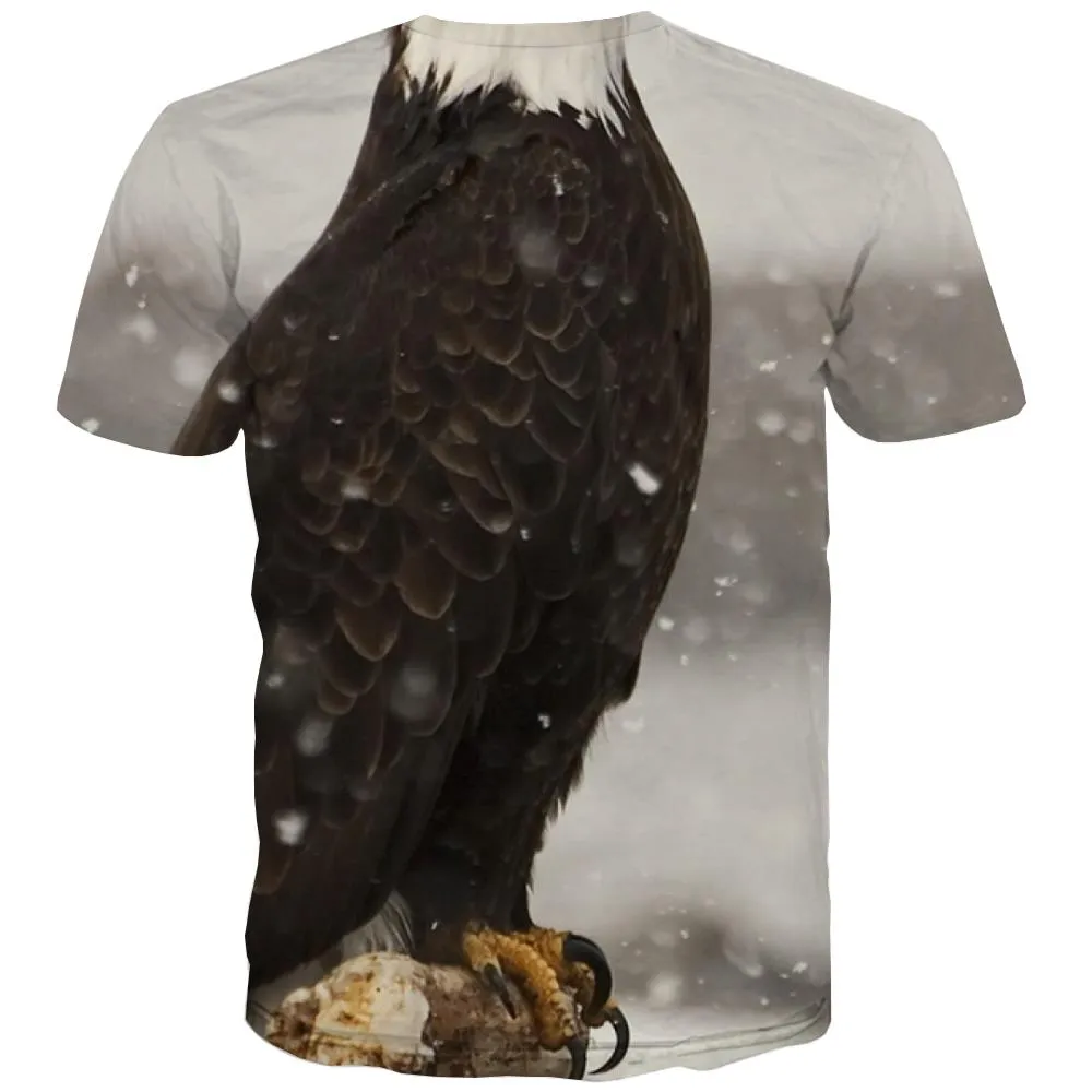 USA T-shirt Men Animal Tshirts Casual Raptor T-shirts 3d Fly Shirt Print Eagle Tshirt Printed